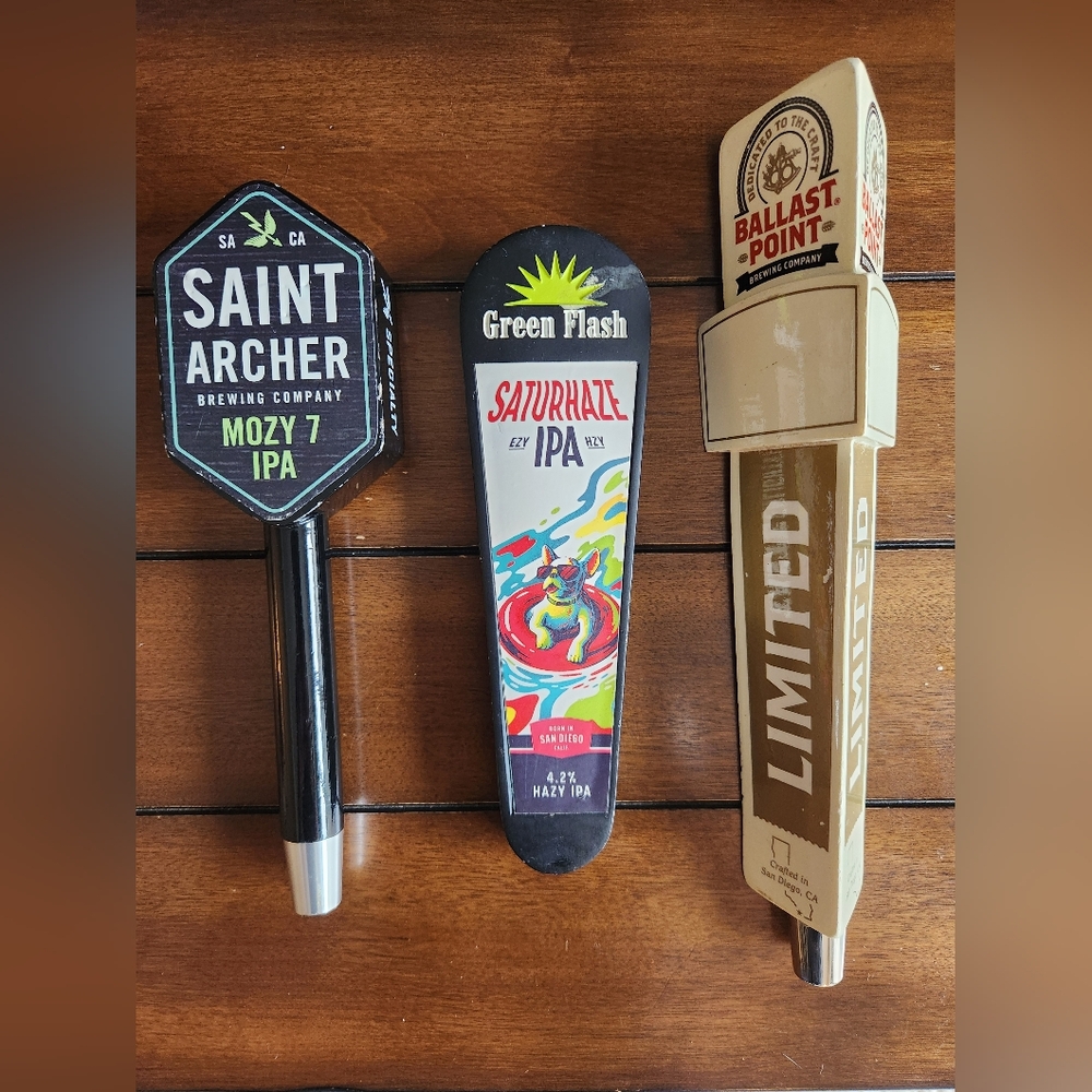 Lot Of 3 Beer Tap Handles